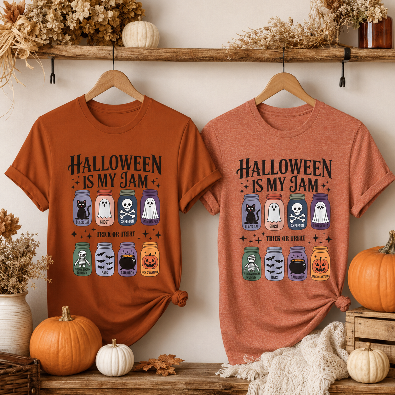 Halloween Is My Jam Shirt – Cute Spooky Mason Jar Graphic Tee