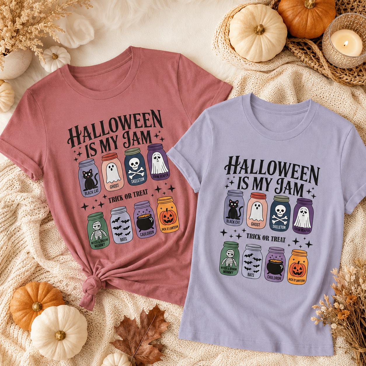 Halloween Is My Jam Shirt – Cute Spooky Mason Jar Graphic Tee