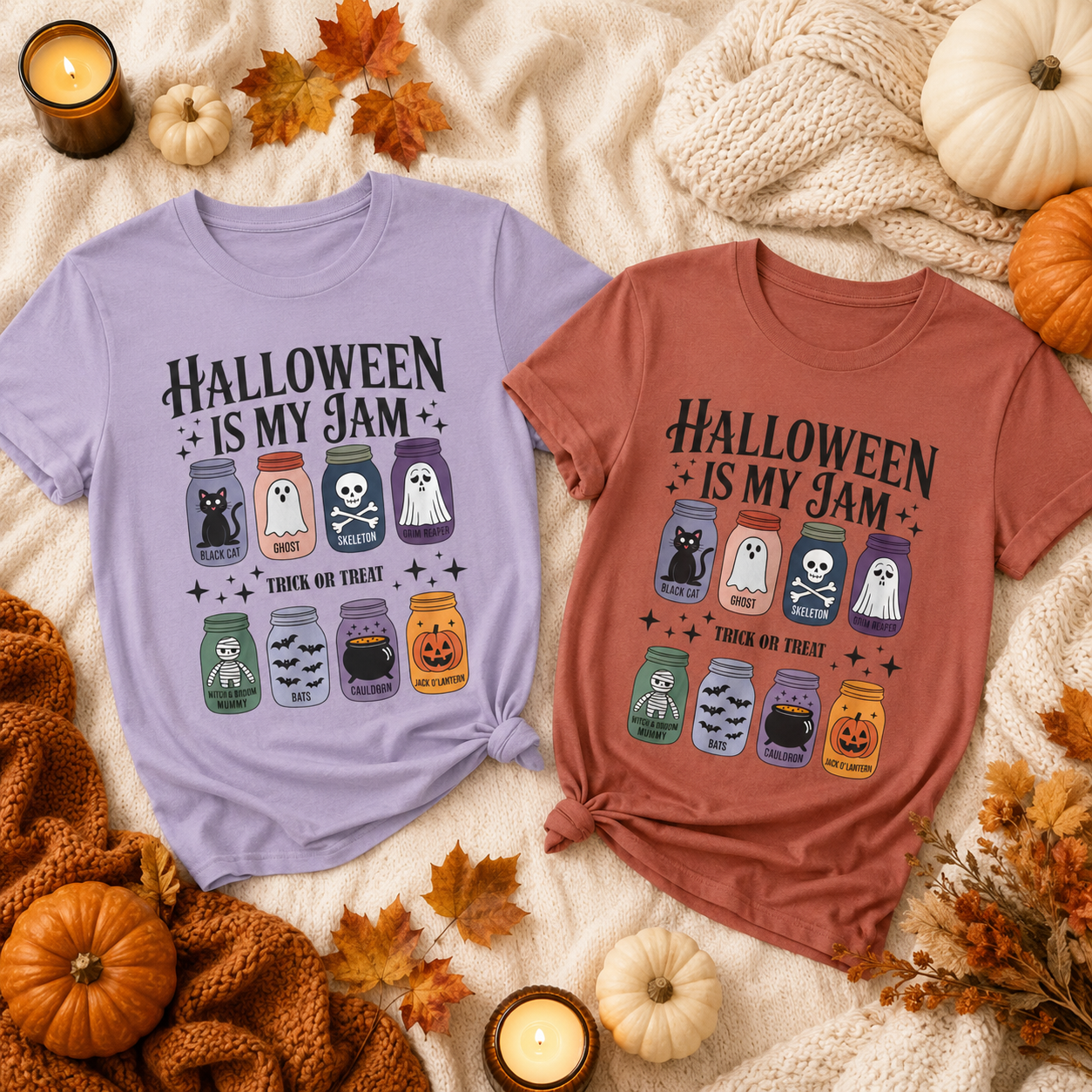 Halloween Is My Jam Shirt – Cute Spooky Mason Jar Graphic Tee