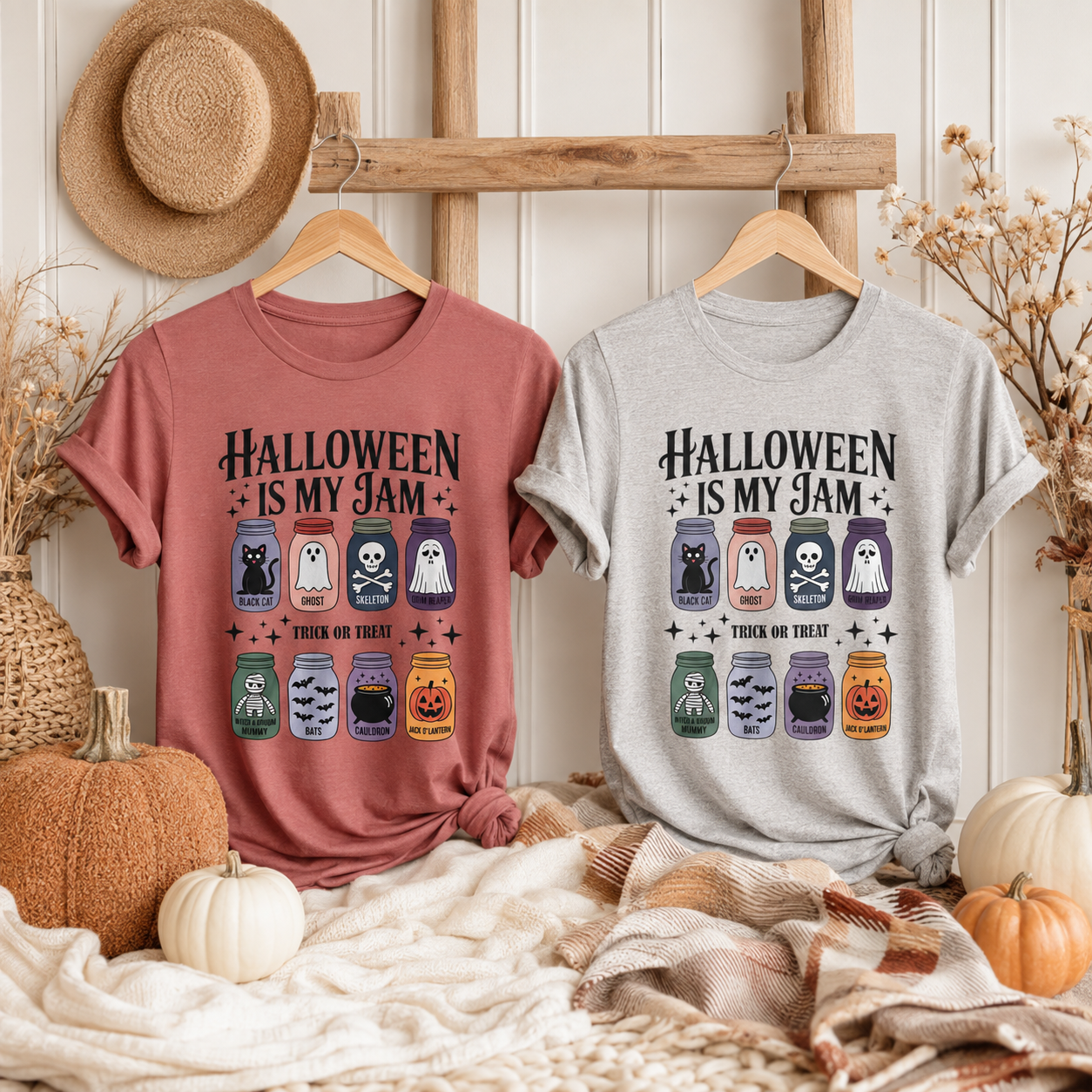 Halloween Is My Jam Shirt – Cute Spooky Mason Jar Graphic Tee