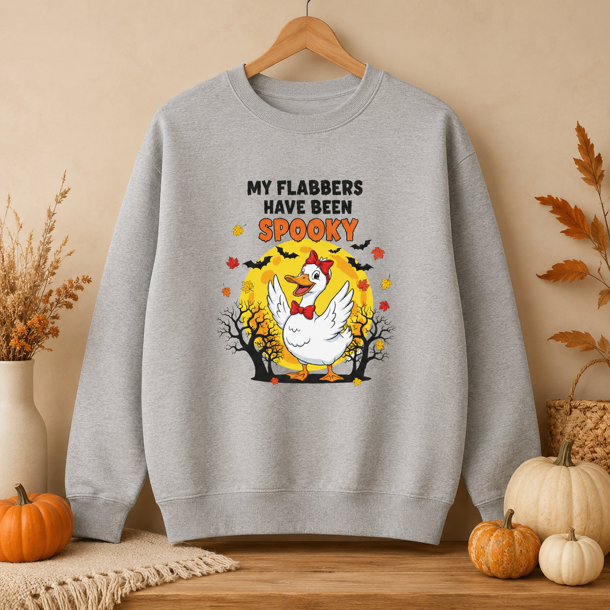 My Flabbers Have Been Spooky Halloween Sweatshirt | Funny Cozy Fall Crewneck