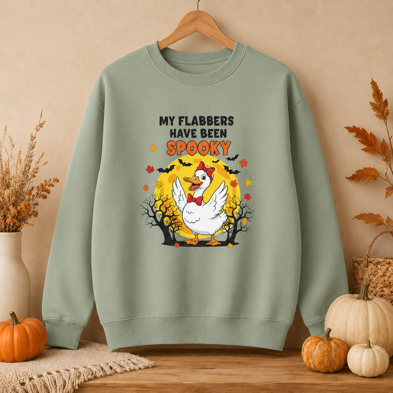 My Flabbers Have Been Spooky Halloween Sweatshirt | Funny Cozy Fall Crewneck
