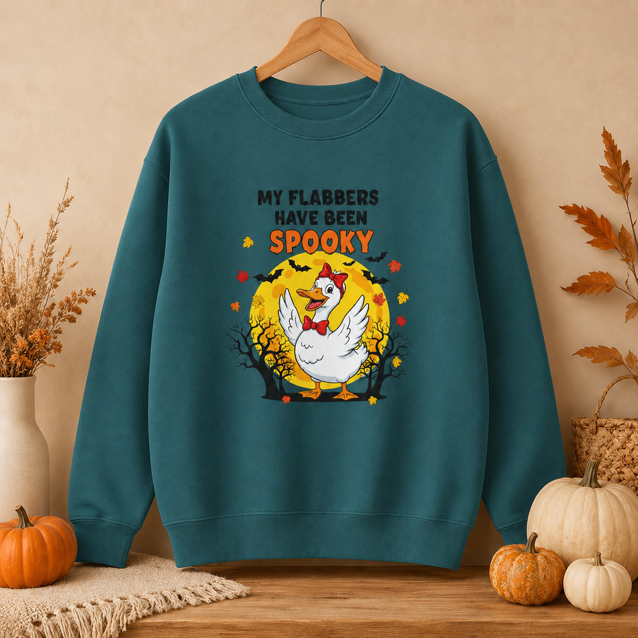 My Flabbers Have Been Spooky Halloween Sweatshirt | Funny Cozy Fall Crewneck
