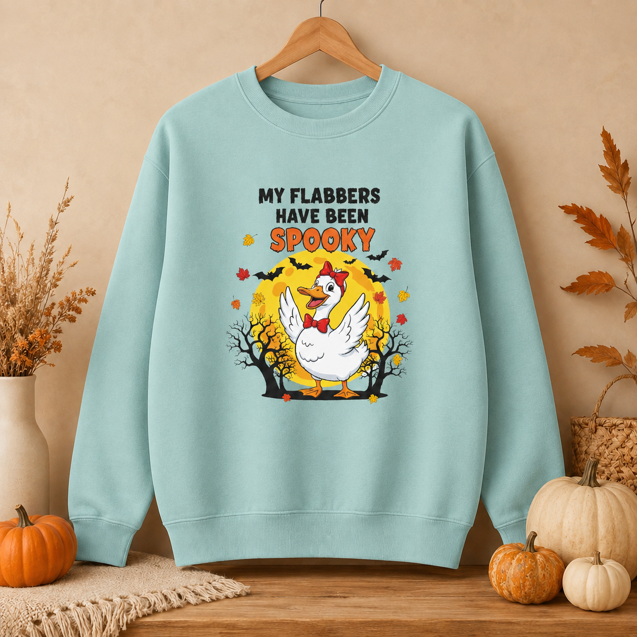 My Flabbers Have Been Spooky Halloween Sweatshirt | Funny Cozy Fall Crewneck