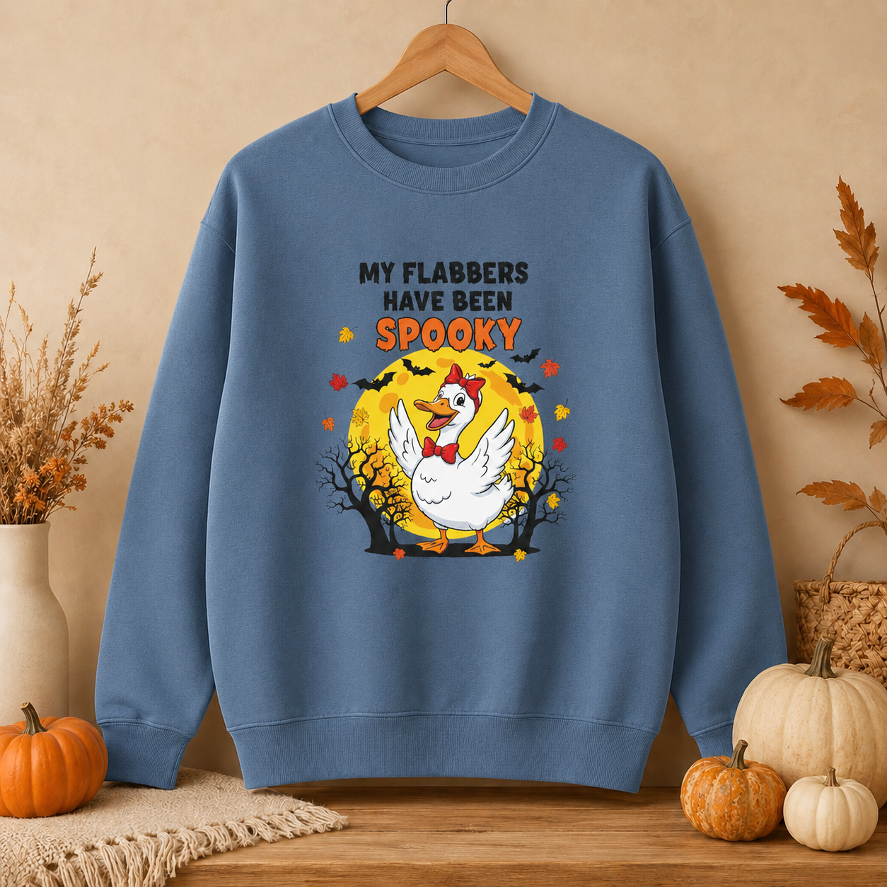 My Flabbers Have Been Spooky Halloween Sweatshirt | Funny Cozy Fall Crewneck
