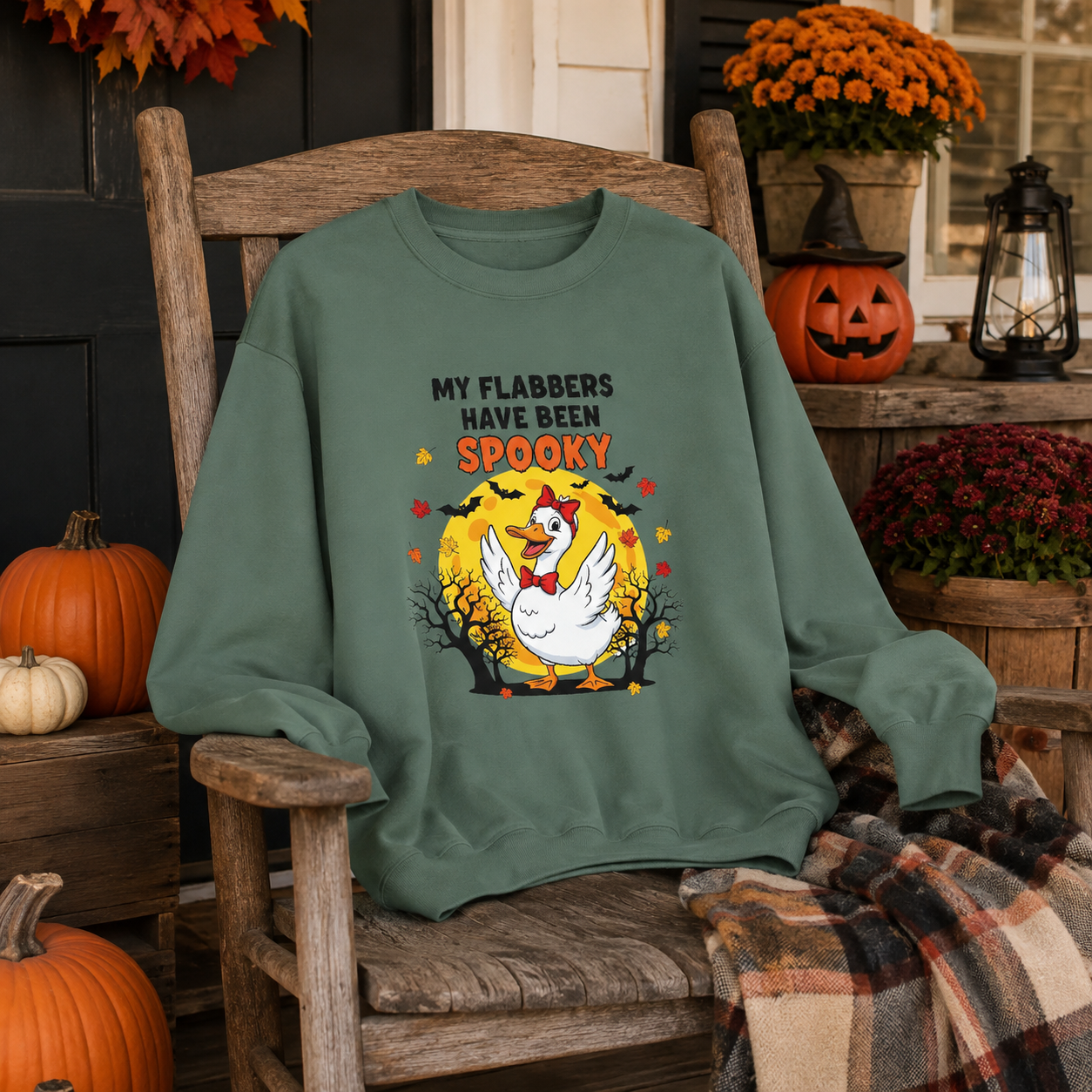 My Flabbers Have Been Spooky Halloween Sweatshirt | Funny Cozy Fall Crewneck