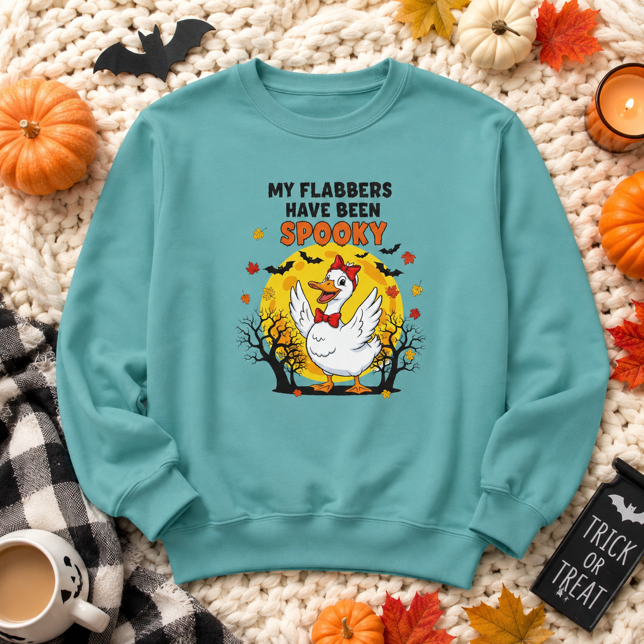 My Flabbers Have Been Spooky Halloween Sweatshirt | Funny Cozy Fall Crewneck
