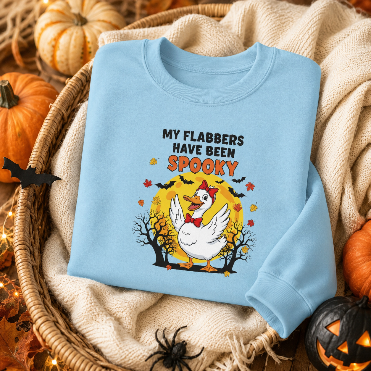 My Flabbers Have Been Spooky Halloween Sweatshirt | Funny Cozy Fall Crewneck