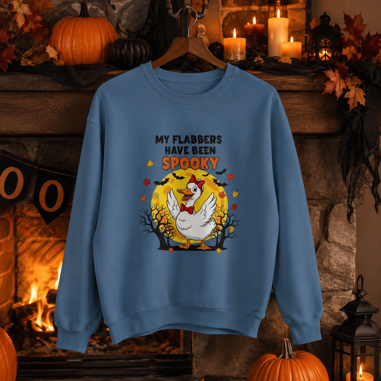 My Flabbers Have Been Spooky Halloween Sweatshirt | Funny Cozy Fall Crewneck