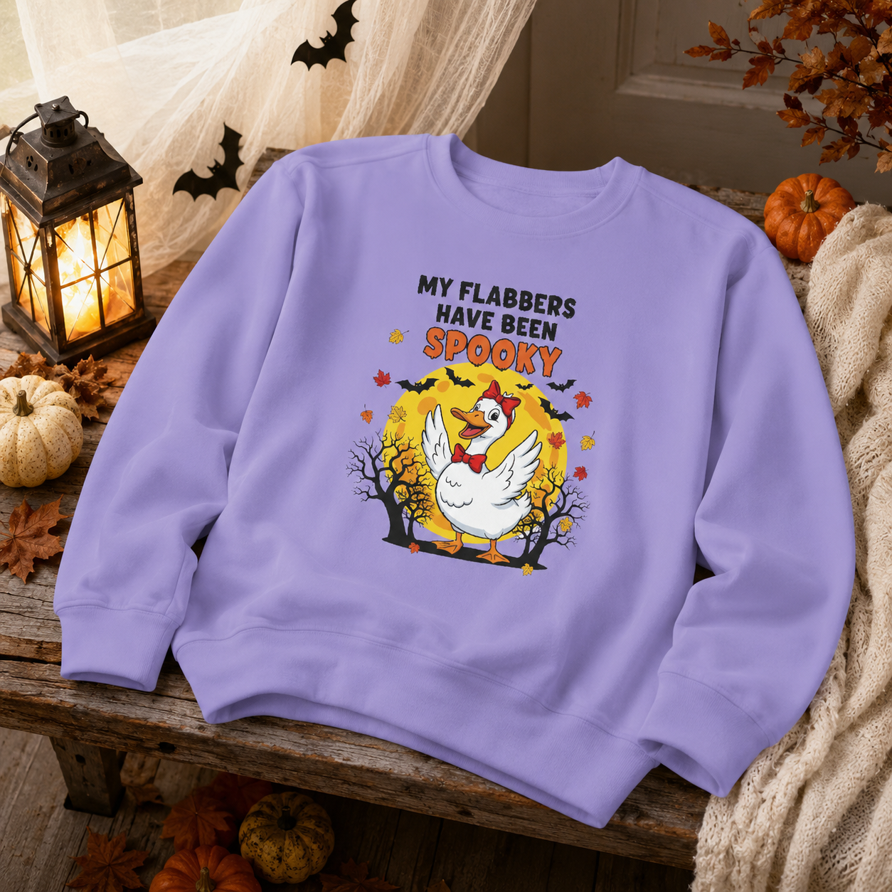 My Flabbers Have Been Spooky Halloween Sweatshirt | Funny Cozy Fall Crewneck