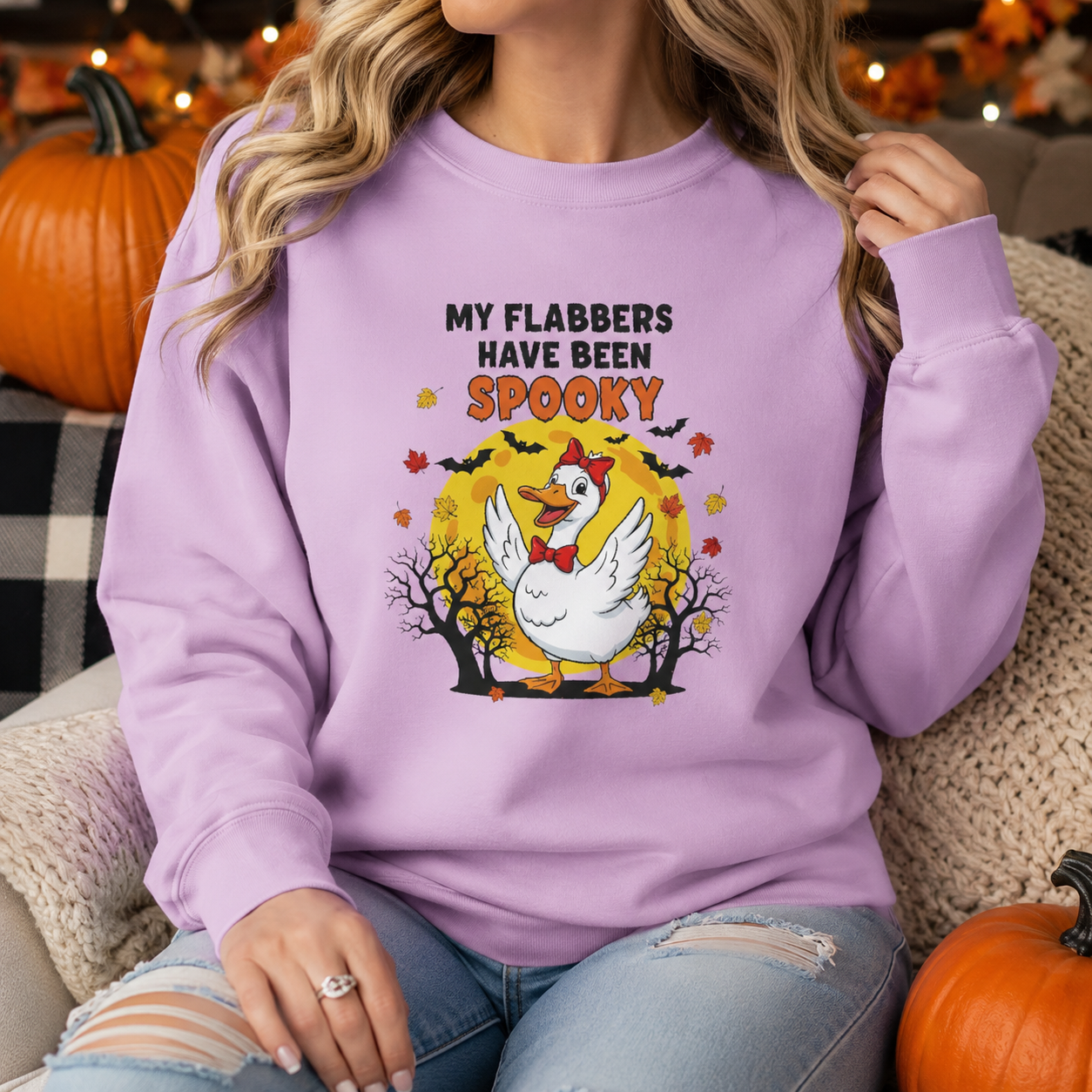 My Flabbers Have Been Spooky Halloween Sweatshirt | Funny Cozy Fall Crewneck