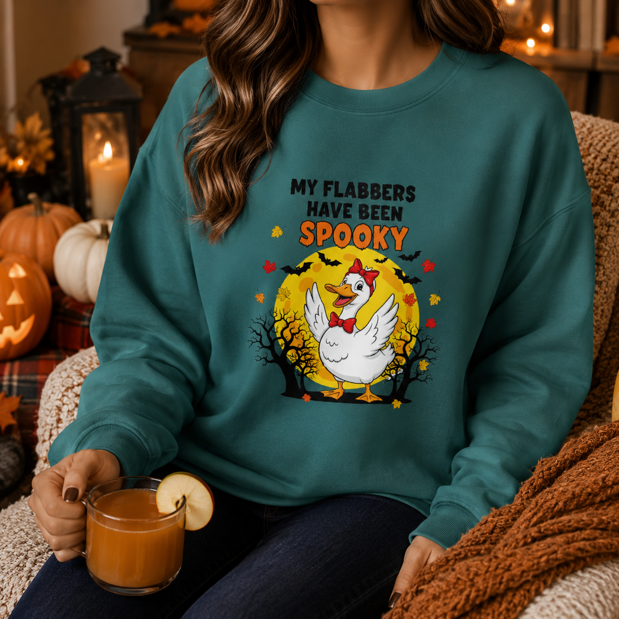 My Flabbers Have Been Spooky Halloween Sweatshirt | Funny Cozy Fall Crewneck