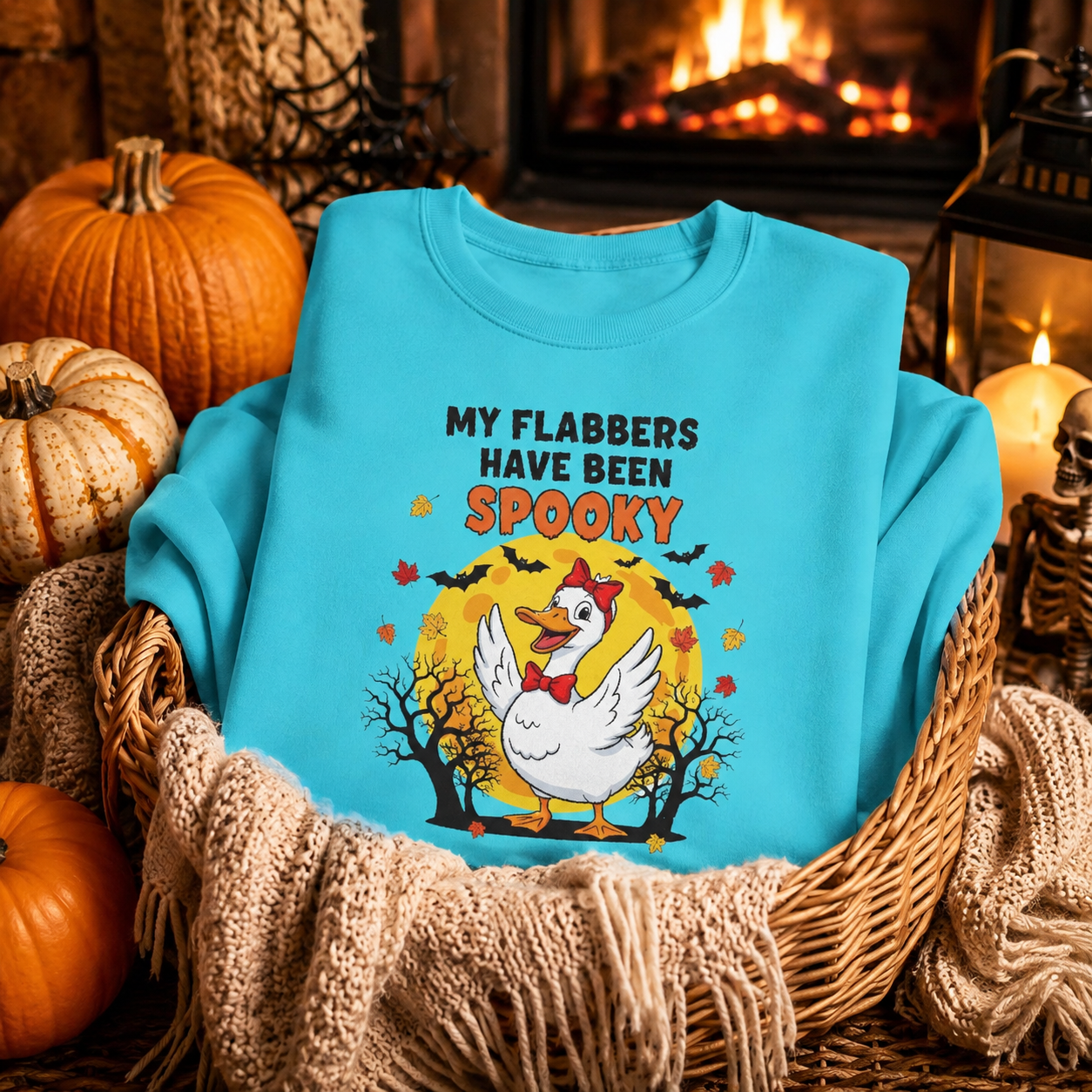 My Flabbers Have Been Spooky Halloween Sweatshirt | Funny Cozy Fall Crewneck