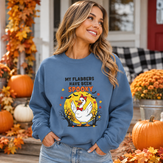 My Flabbers Have Been Spooky Halloween Sweatshirt | Funny Cozy Fall Crewneck