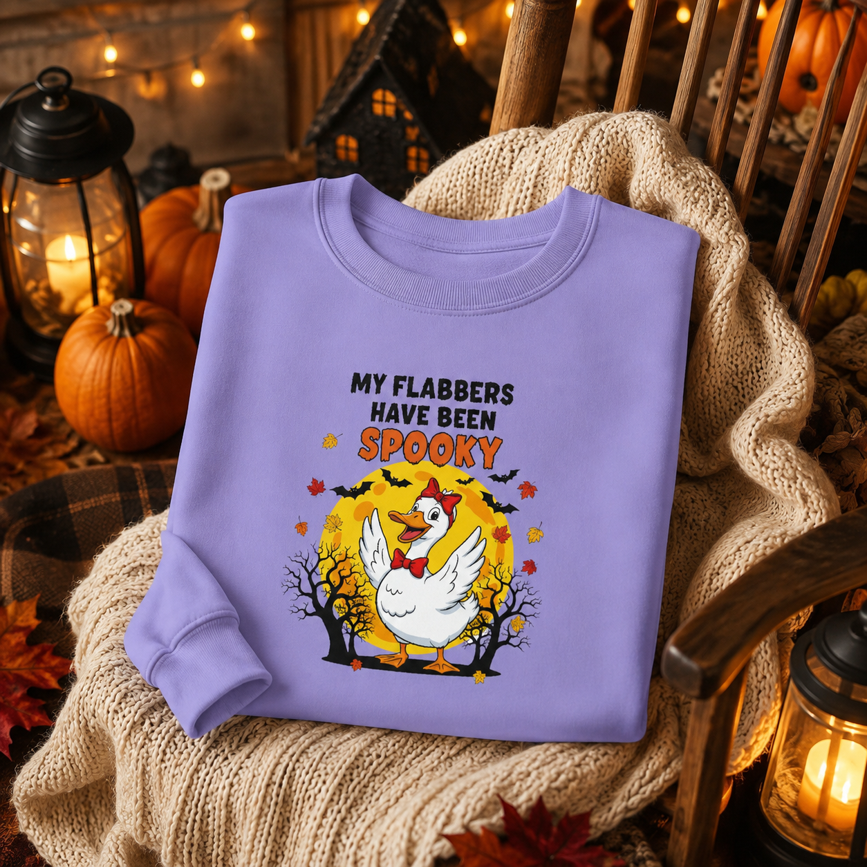 My Flabbers Have Been Spooky Halloween Sweatshirt | Funny Cozy Fall Crewneck