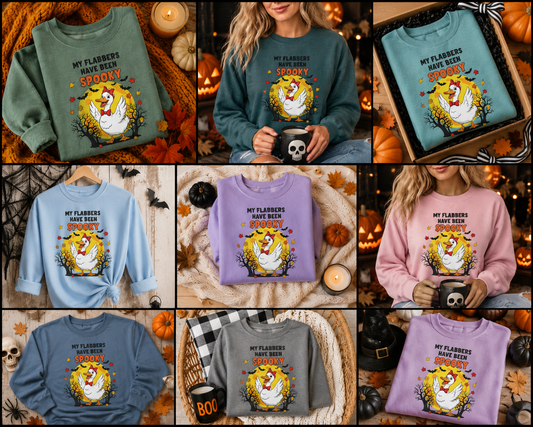 My Flabbers Have Been Spooky Halloween Sweatshirt | Funny Cozy Fall Crewneck