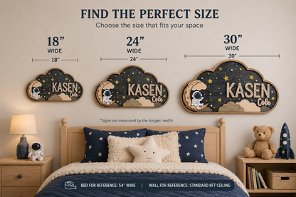 Personalized Astronaut Nursery Name Sign