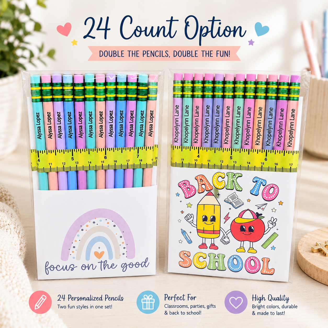 Personalized Ticonderoga Pencil Set