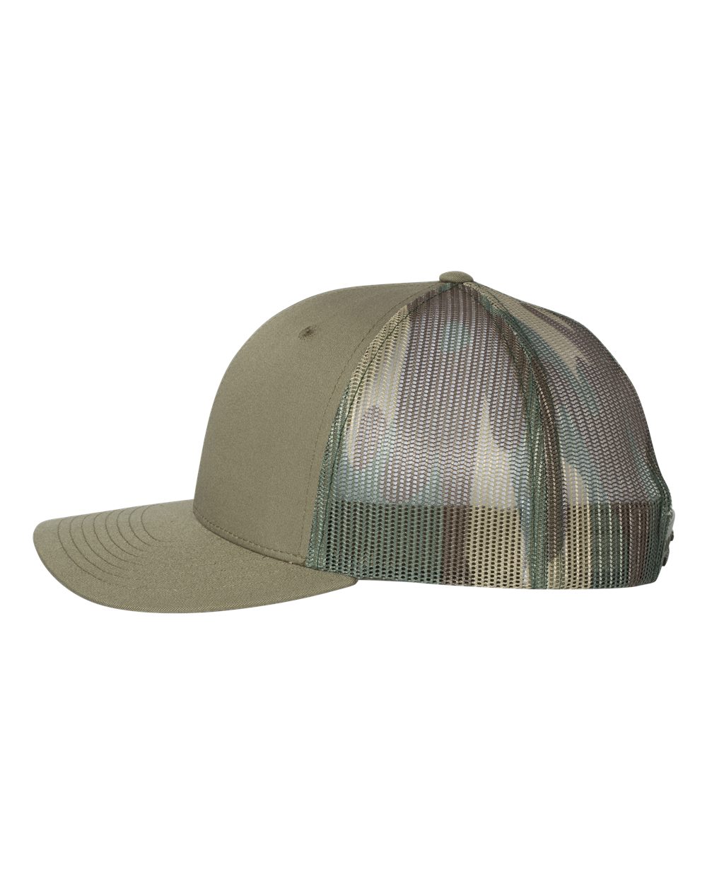 Green mesh cap on a white background