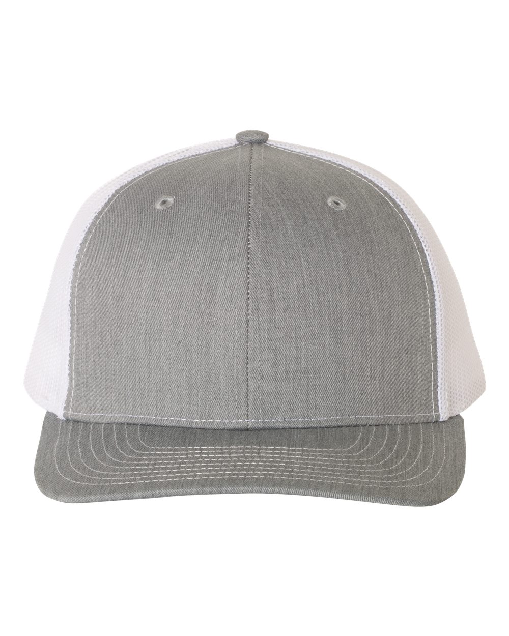 Gray and white cap on a white background