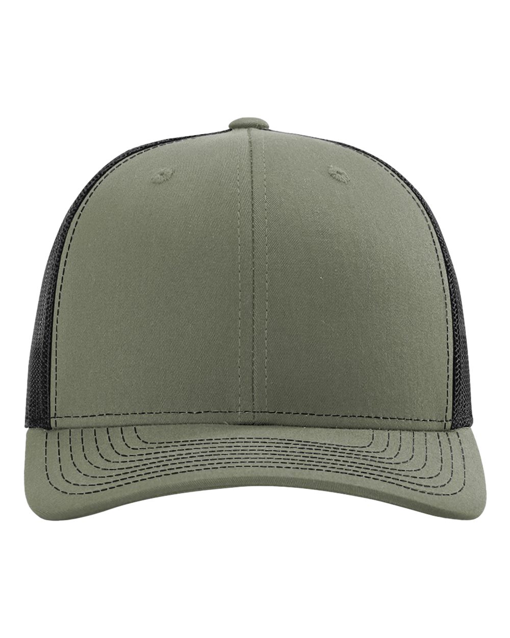 Green and black cap on a white background