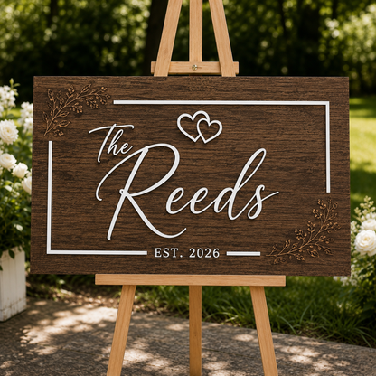 Rectangle Wedding Sign